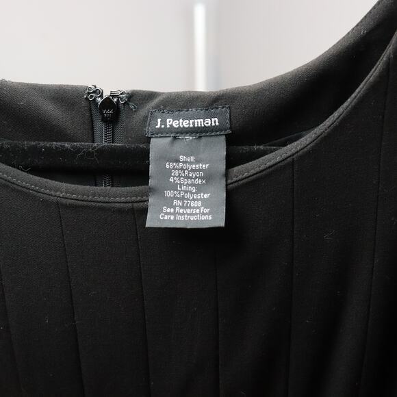 J. Peterman Black Fit & Flare Midi Dress Estimated Size 14 - Picture 3 of 3